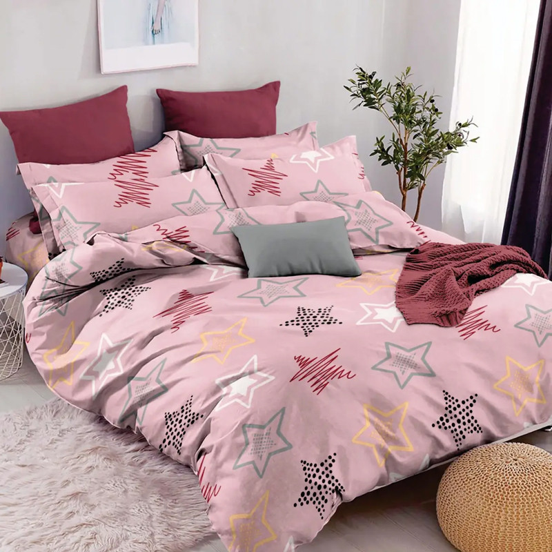 Ткань для постельного белья Бязь "Gold" Lux GL3456pink