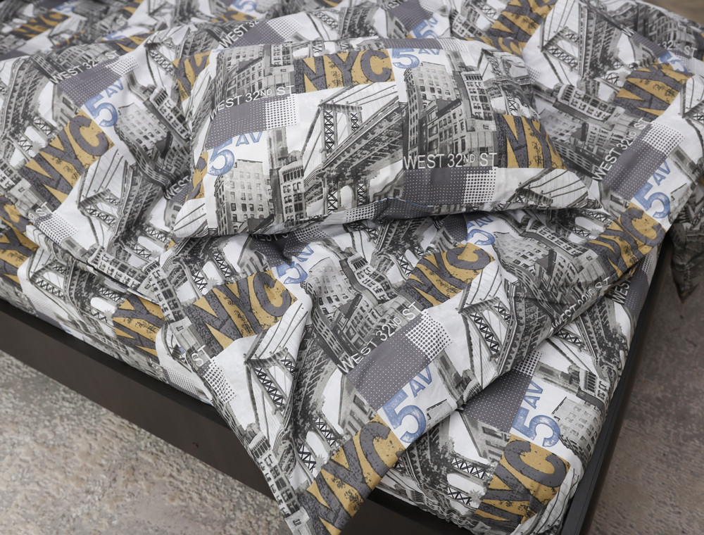 Полуторний набір постільної білизни 150*220 із Бязі "Gold" №155029 Черешенка™