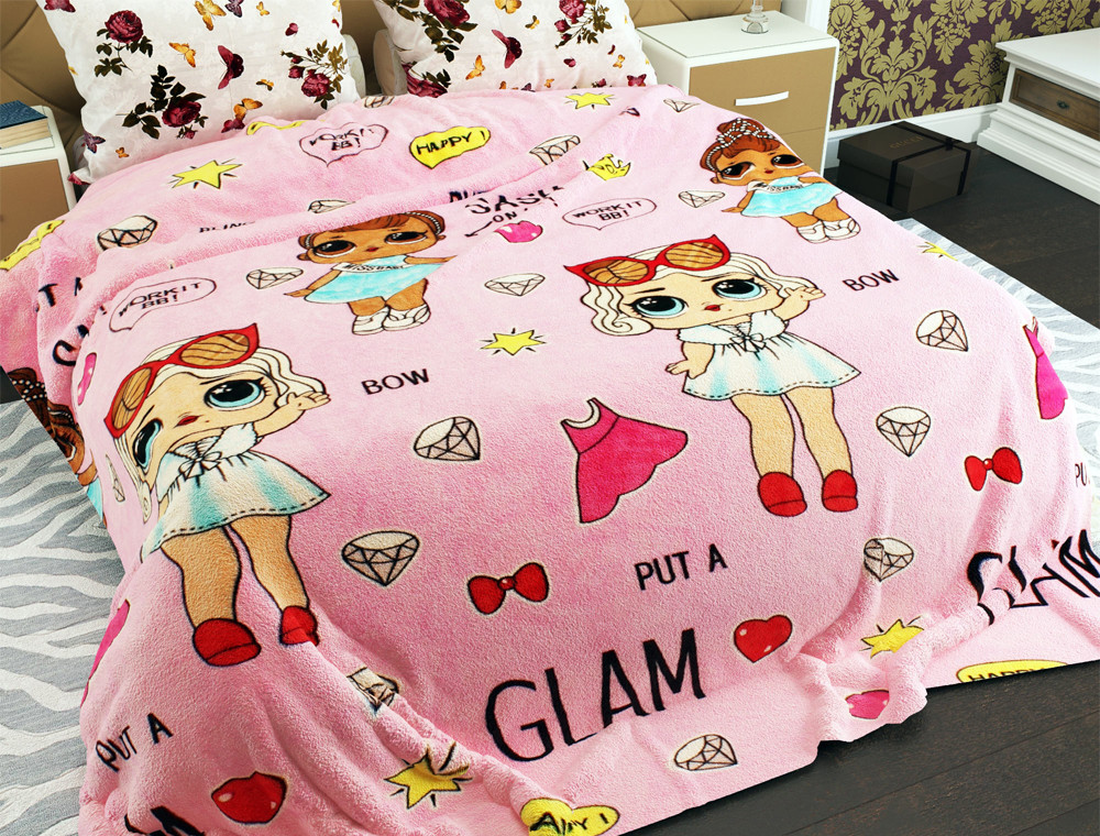 Полуторний флісовий плед №33376