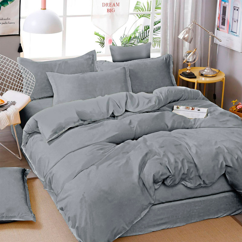 Тканина для постільної білизни Бязь "Gold" Lux однотонна GLgrayV (50м)