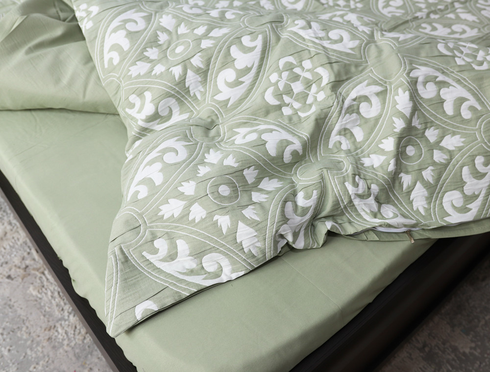 Евро макси набор постельного белья 200*230 из Муслина №600-11 Черешенка™