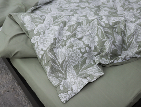 Євро-максі набір постільної білизни 200*230 із Мусліну №600-07 Черешенка™