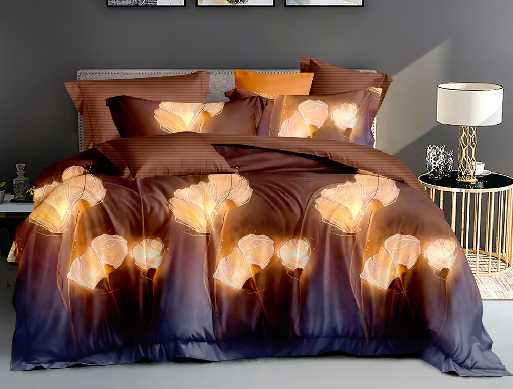 Сімейний набір постільної білизни із Сатину №182AB Черешенка™