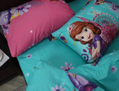 Полуторний набір постільної білизни 150*220 із Бязі "Gold" №164586 Черешенка™