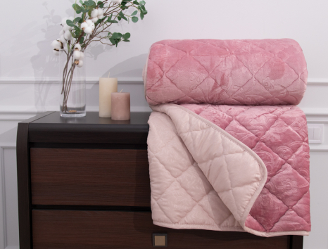 Євро флісове стьобане покривало №55043