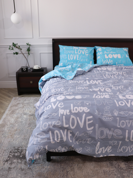 Євро-максі набір постільної білизни 200*220 із Бязі "Gold" №157207AB Черешенка™