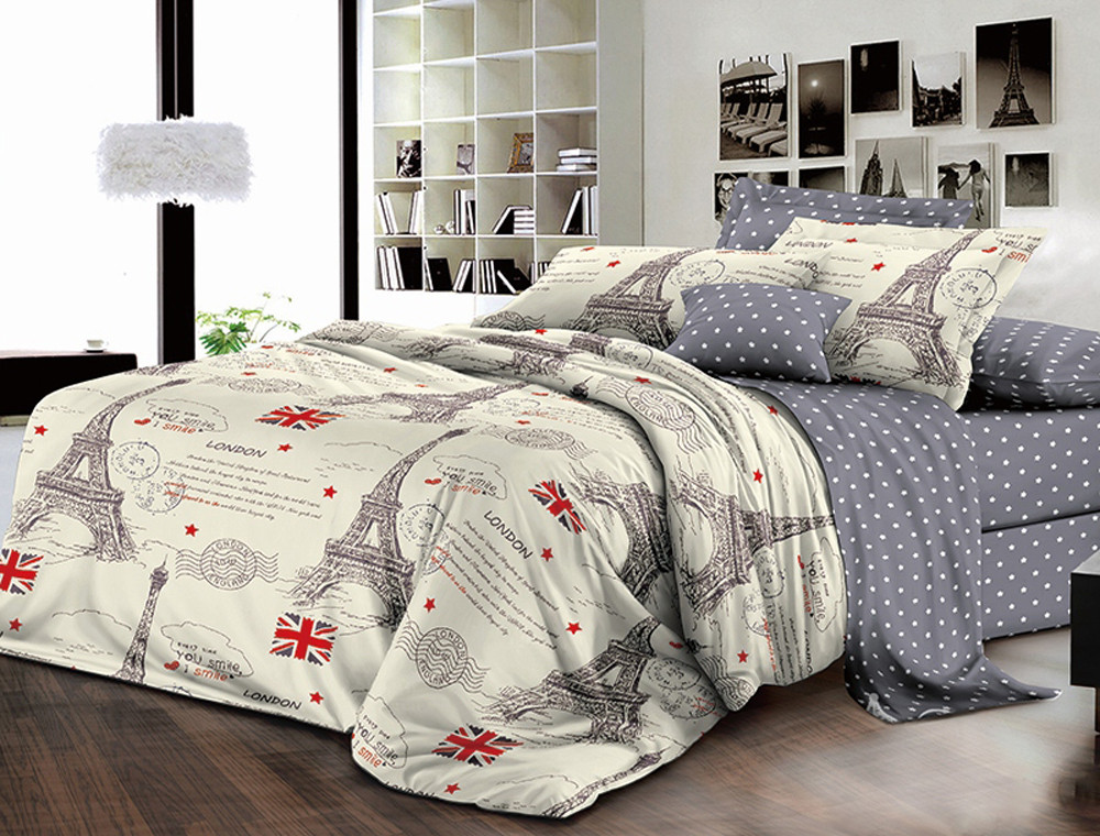 Семейный набор хлопкового постельного белья из Бязи "Gold" №154558AB Черешенка™