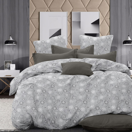 Тканина для постільної білизни Бязь "Gold" Lux GL17860grey