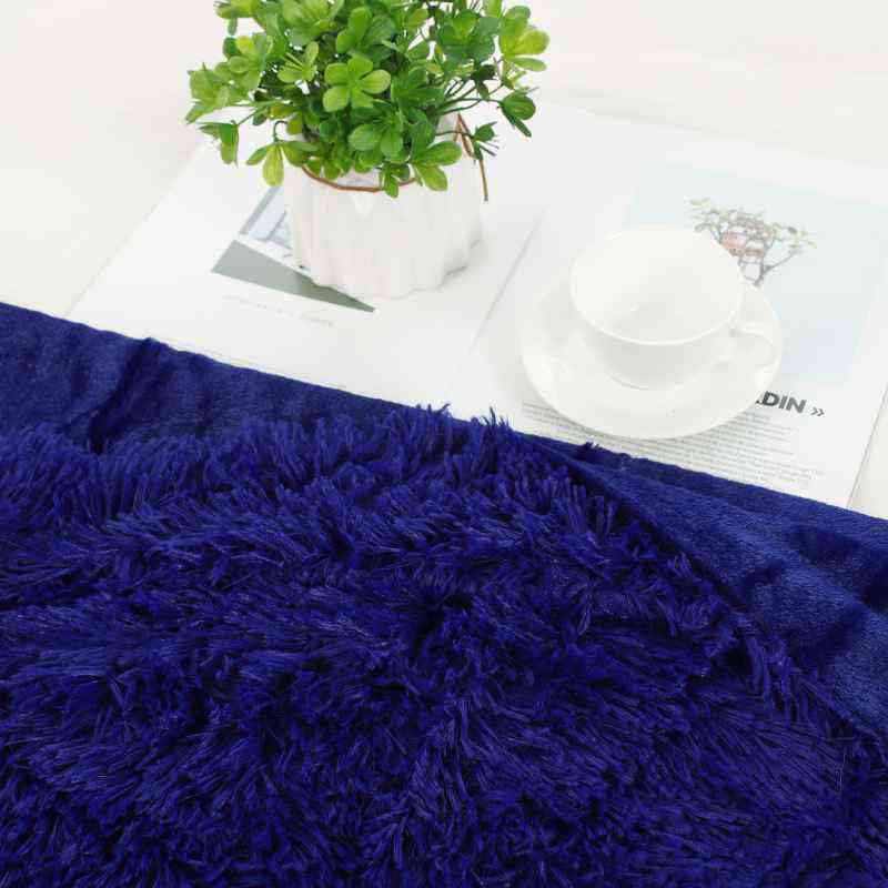 Євро-максі покривало-плед "травка" (240*220) - синє