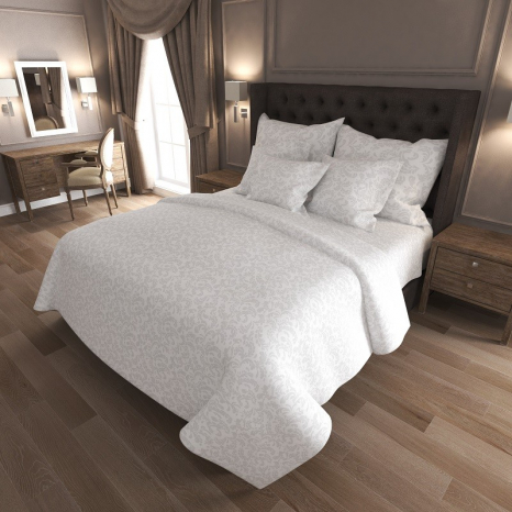 Тканина для постільної білизни Бязь "Gold" Lux GL6644white
