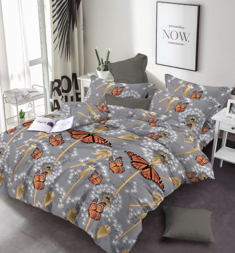 Ткань для постельного белья Бязь "Gold" Lux GL3554grey