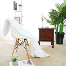 Євро-максі покривало-плед "травка" (240*220) - біле