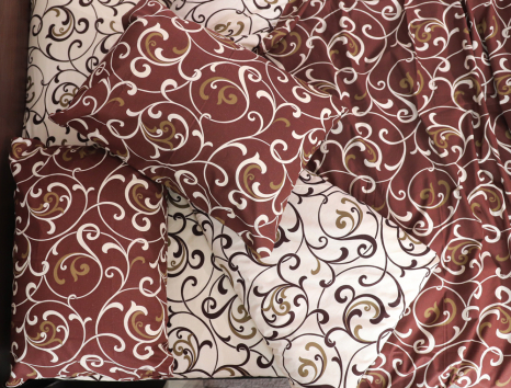 Полуторний набір постільної білизни 150*220 із Бязі "Gold" №152100AB Черешенка™