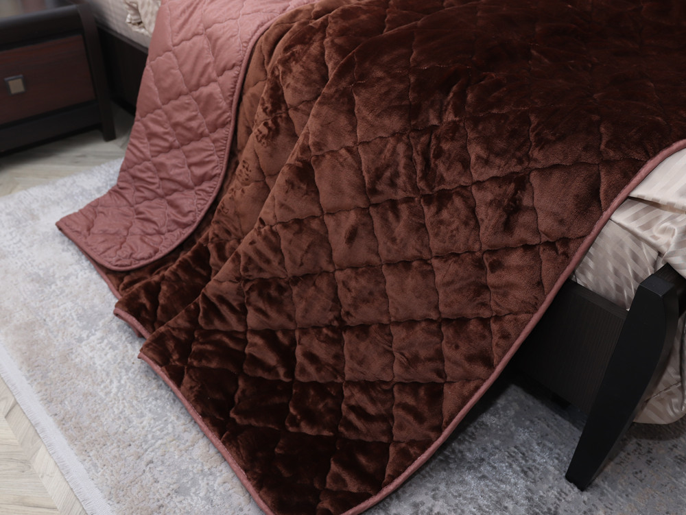 Євро-максі флісове стьобане покривало №55068R