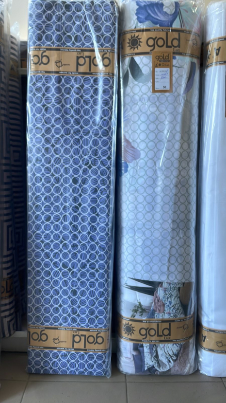 Тканина для постільної білизни Бязь "Gold" Lux GL2001blue (A+B) - (50м+50м)