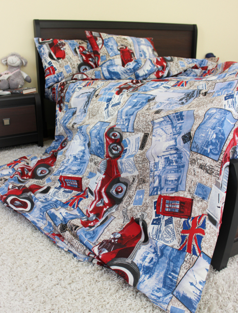 Полуторный набор постельного белья 150*220 из Бязи "Gold" №16524 Черешенка™