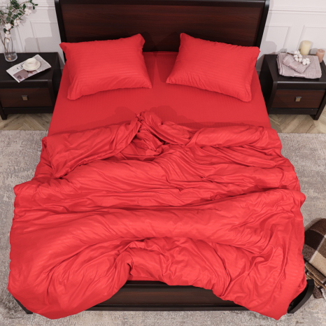 Полуторний набір постільної білизни 150*220 із мікрофібри №201660 Черешенька™