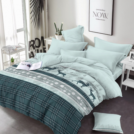 Ткань для постельного белья Бязь "Gold" Lux GL1538green