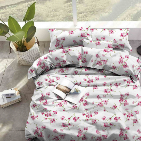 Тканина для постільної білизни Бязь "Gold" "Квітучий персик" GLL5094pink