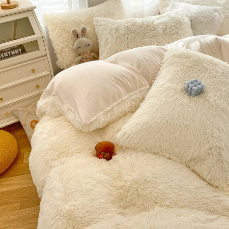 Евро-макси набор постельного белья 200*230 Плюш Травка №EL-01 Черешенка™