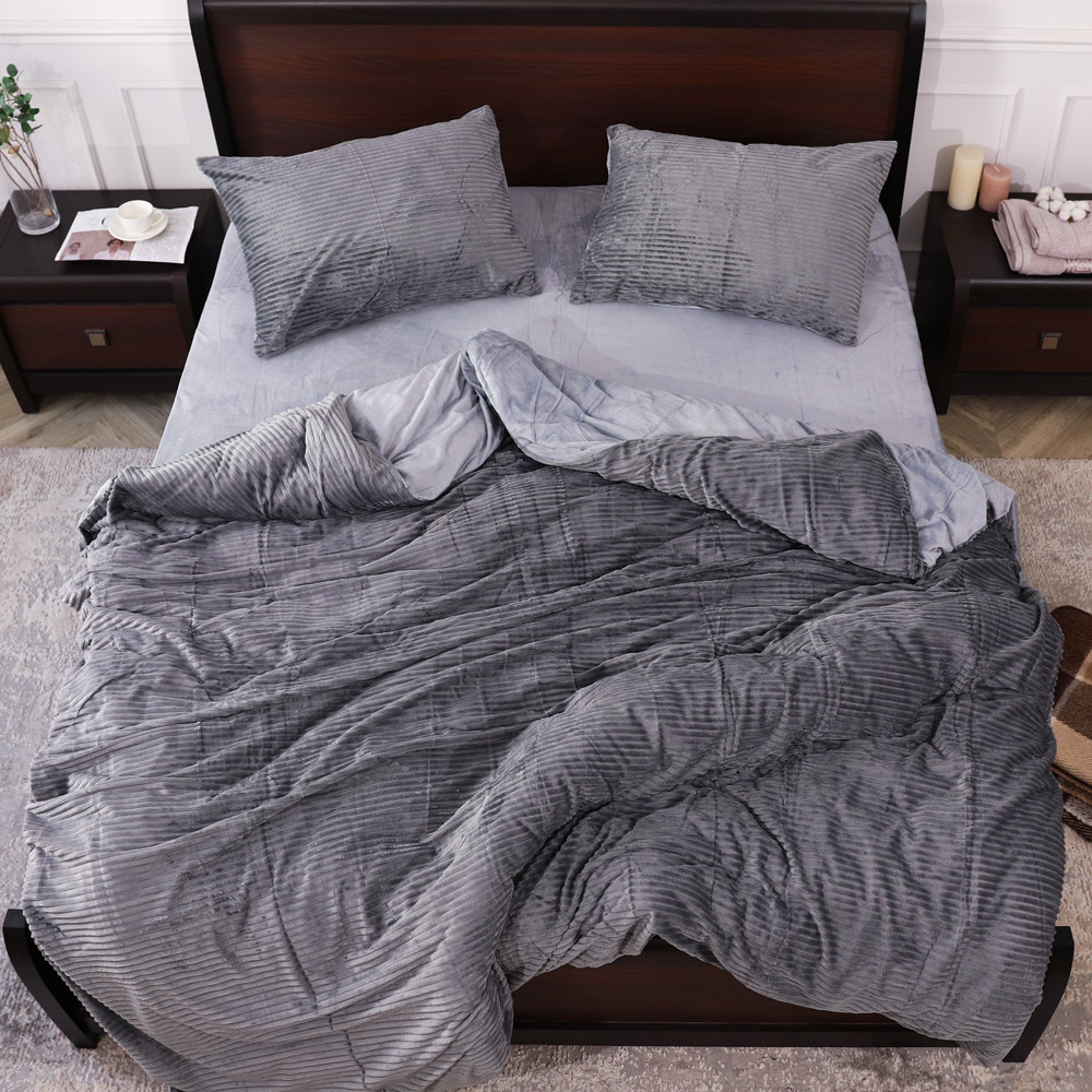 Евро-макси набор постельного белья 200*230 из Плюш Велюра №700-05 Черешенка™