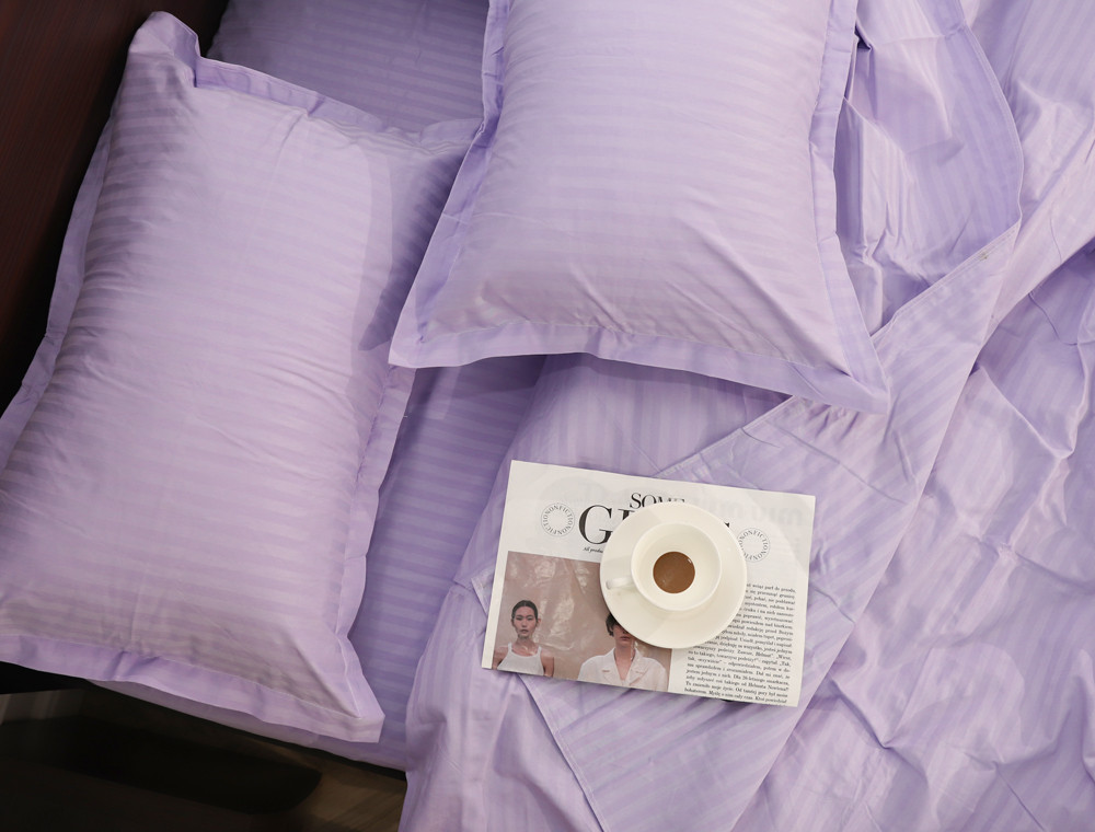 Евро макси набор постельного белья 200*230 из Страйп Сатина D-08