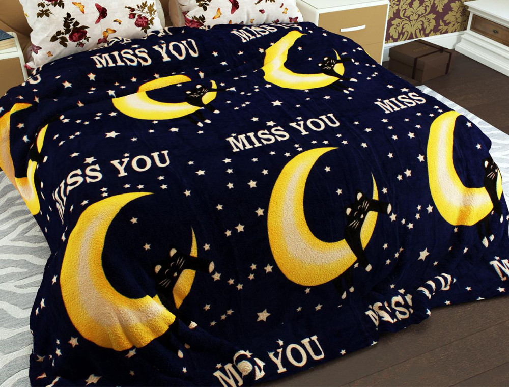 Полуторний флісовий плед №33339