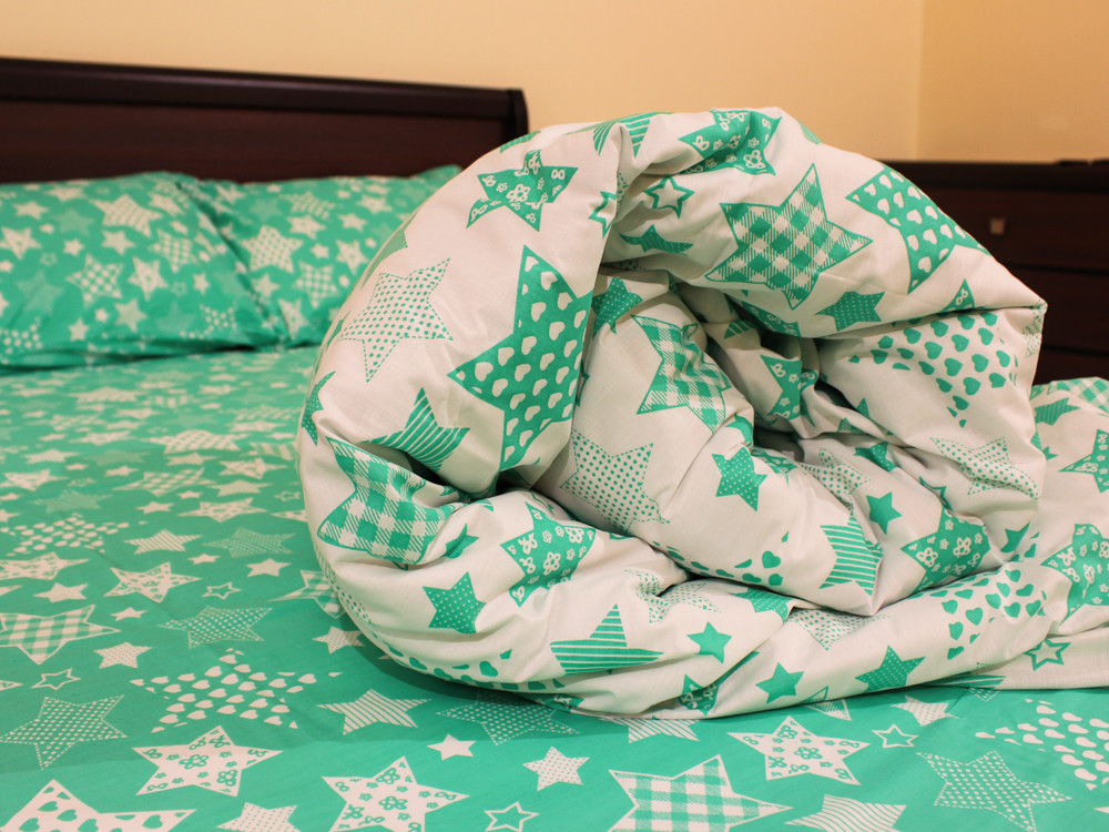 Двоспальний набір постільної білизни 180*220 із Бязі "Gold" №157230AB Черешенка™