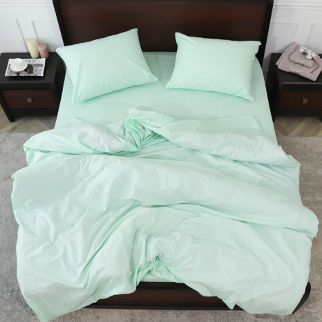 Полуторный набор однотонного постельного белья 150*220 из Бязи "Gold" №511053 Черешенка™