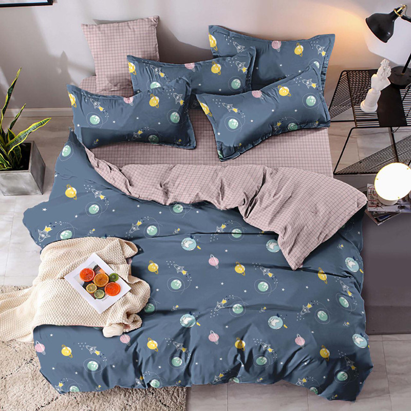 Тканина для постільної білизни Бязь "Gold" Lux "Космічний простір" GL1571 (A+B) - (50м+50м)