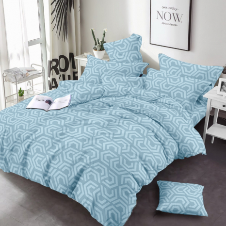 Євро-максі набір постільної білизни 200*220 із Бязі "Gold" №157865Blue Черешенка™