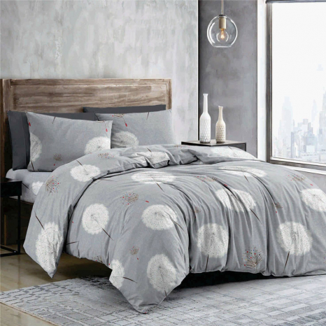 Тканина для постільної білизни Бязь "Gold" Lux GL8012grey