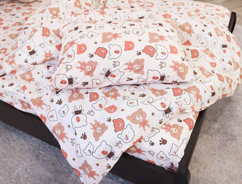 Двоспальний набір постільної білизни 180*220 із Бязі "Gold" №151501 Черешенка™