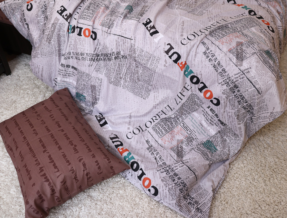 Семейный набор хлопкового постельного белья из Сатина №050AB Черешенка™