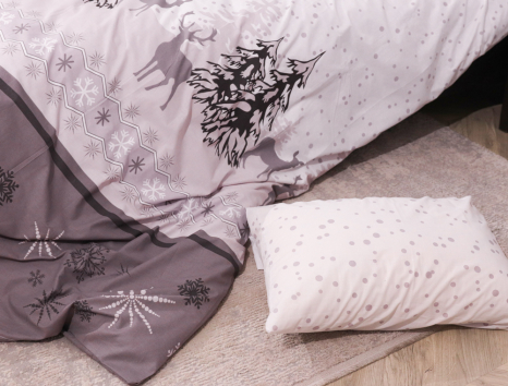 Полуторний набір постільної білизни 150*220 із Бязі "Gold" №157973grey Черешенка™