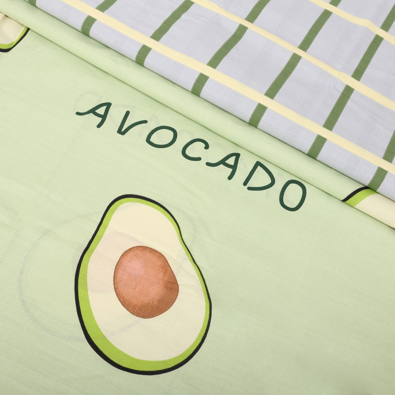 Тканина для постільної білизни Бязь "Gold" Lux "Стиглий авокадо" GL1543 (A+B) - (50м+50м)