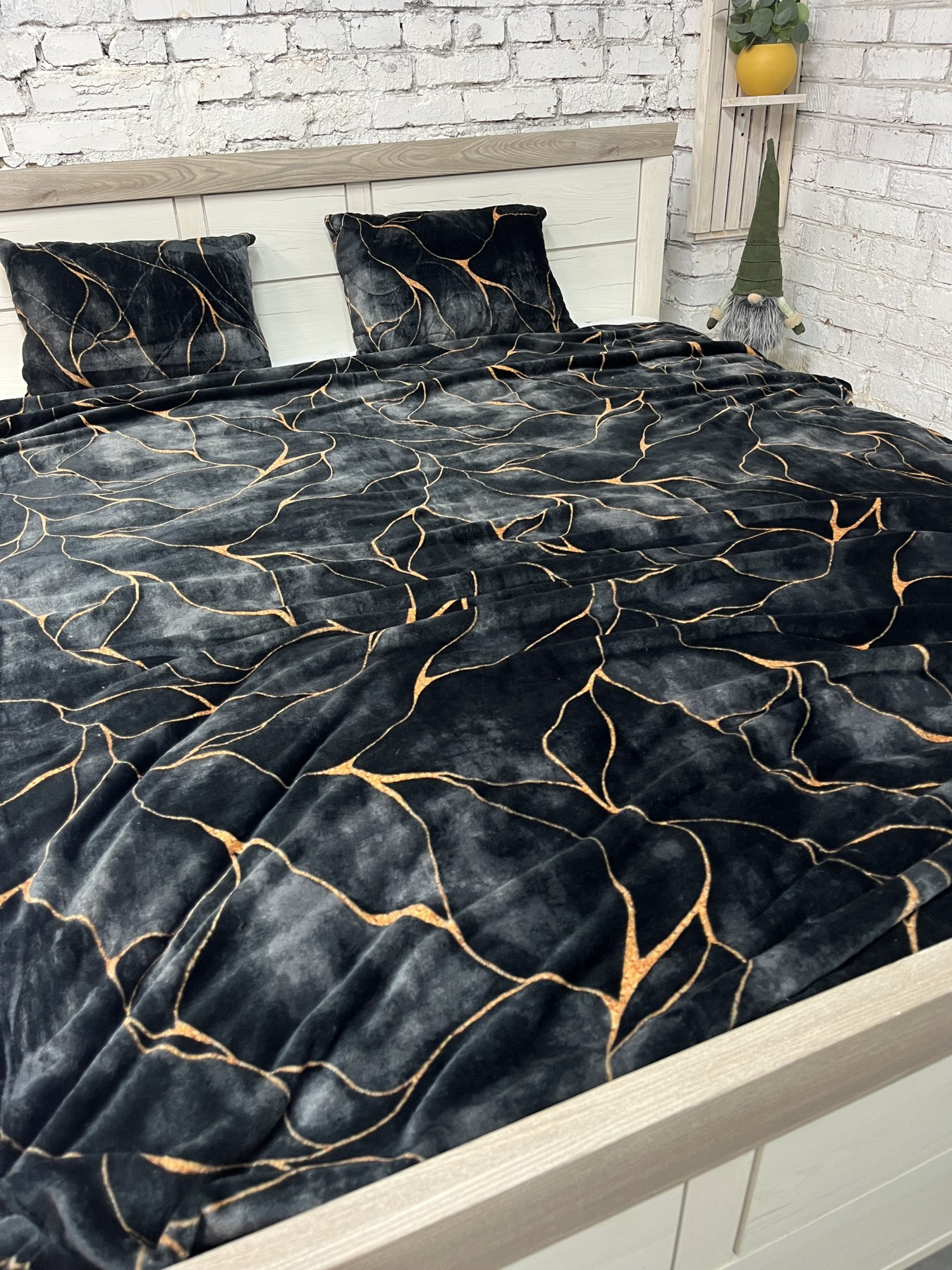 Двуспальный флисовый плед №33989