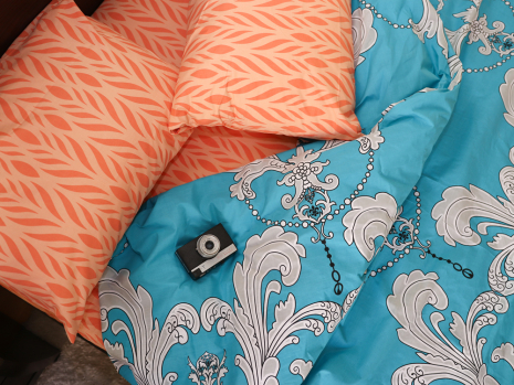 Полуторний набір постільної білизни 150*220 із Бязі "Gold" №151589AB Черешенка™