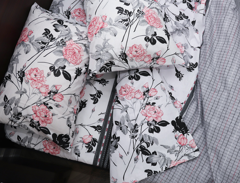 Полуторний набір постільної білизни 150*220 із Бязі "Gold" №151104 Черешенка™