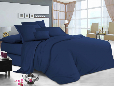 Тканина для постільної білизни Бязь "Gold" Lux однотонна GL10033Blue (50м)