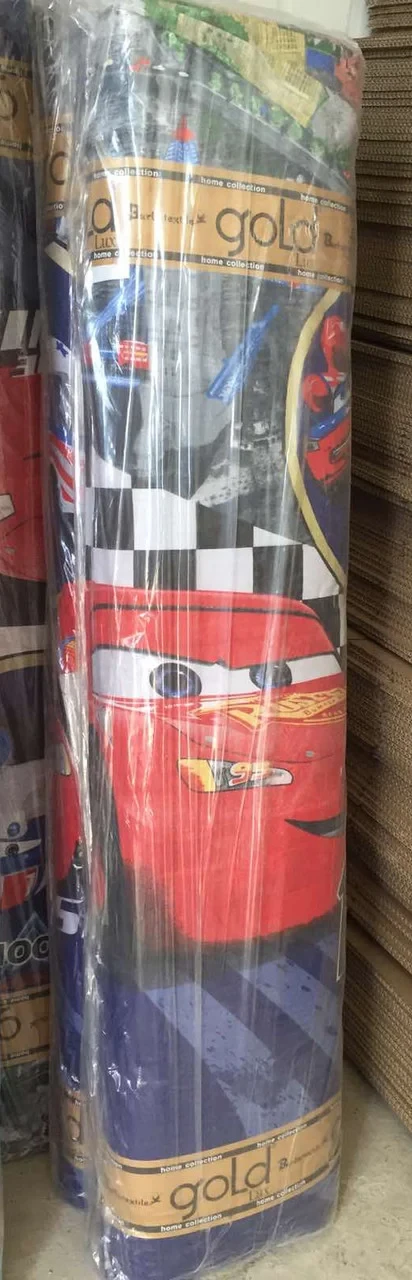 Ткань для постельного белья Бязь "Gold" Lux детская "Мультипликационные Машины" GLB4291