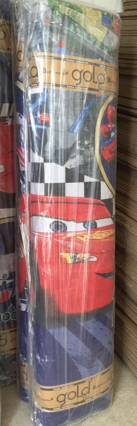 Ткань для постельного белья Бязь "Gold" Lux детская "Мультипликационные Машины" GLB4291