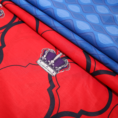 Ткань для постельного белья Бязь "Gold" Lux "Королевская семья" GL1510 (A+B) - (50м+50м)