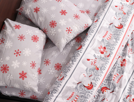 Семейный набор хлопкового постельного белья из Бязи "Gold" №158100АВ Черешенка™