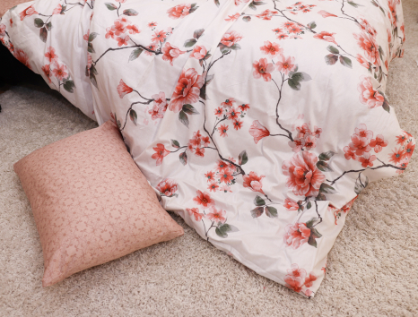 Евро макси набор постельного белья 200*220 из Сатина №028AB Черешенка™