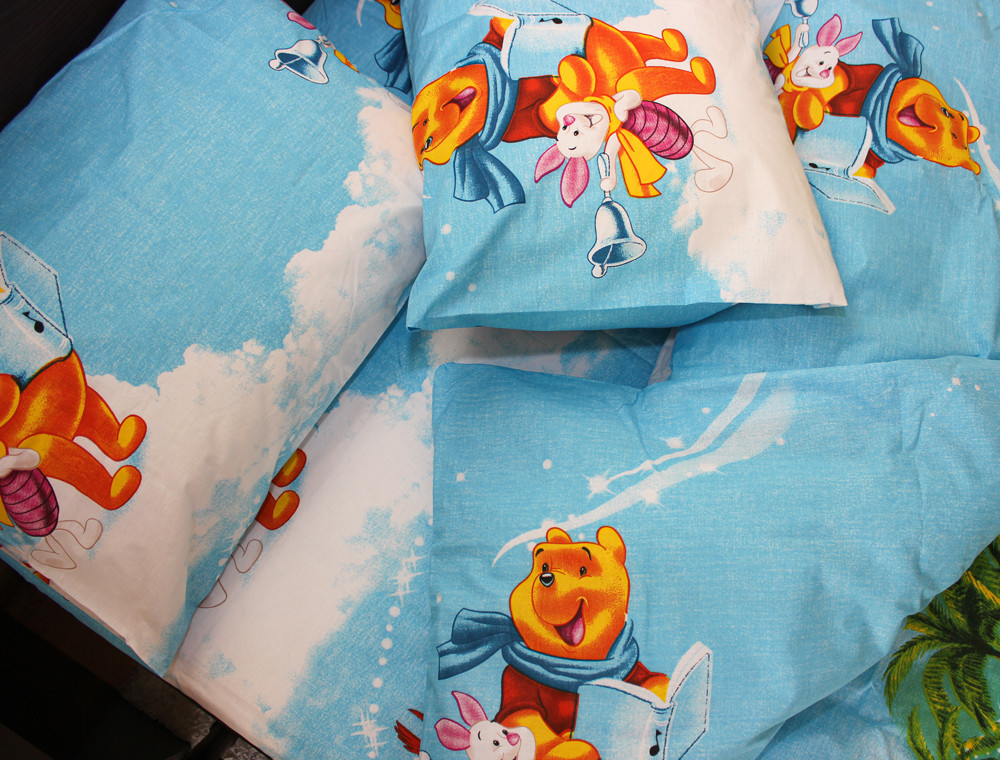 Полуторний набір постільної білизни 150*220 із Бязі "Gold" №16368 Черешенка™