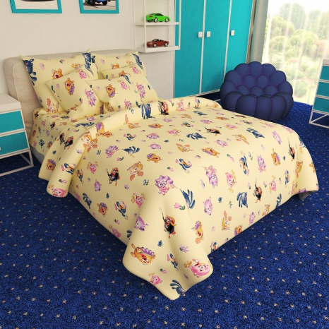 Ткань для постельного белья Бязь "Gold" Lux детская GLB7013yellow