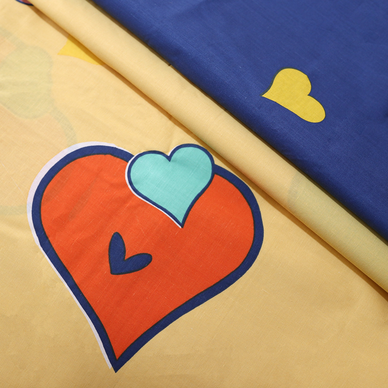 Ткань для постельного белья Бязь "Gold" Lux "Крылья любви" GL1610 (A+B) - (50м+50м)