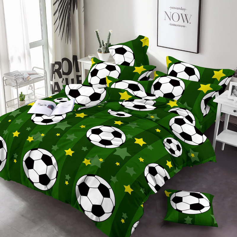 Тканина для постільної білизни Бязь "Gold" Lux дитяча GLB287green