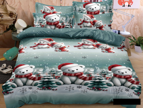 Двоспальний набір постільної білизни 180*220 з Фланелі №954694 Черешенька™